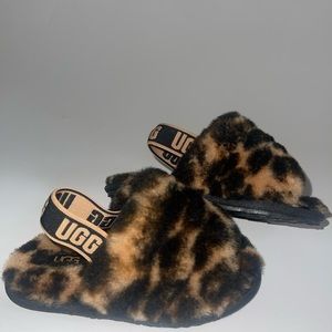 NWT! UGG Kids Leopard Printed Open Toe Slingback Sandals size 8 Toddler